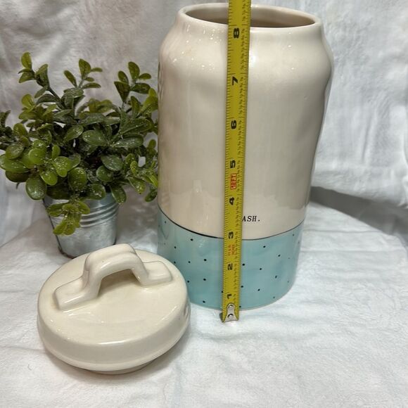 Rae Dunn Polka Dot Blue & Black Canister Stash‎ - Picture 8 of 10
